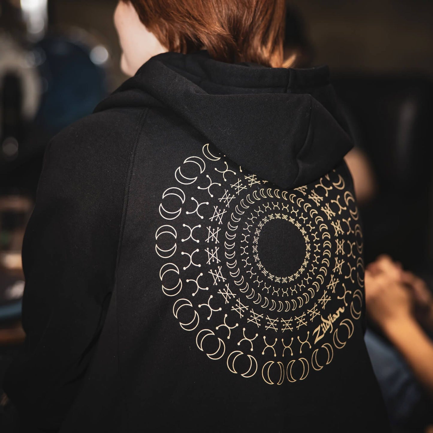 Zildjian 400th Anniversary Zip Hoodie on model Closeup